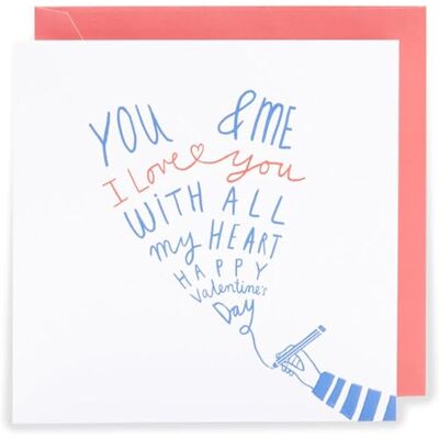 Kindred Carte de Saint-Valentin Inscription Love You With All My Heart Note Kindred Carte de Saint-Valentin Inscription Love You With All My Heart Note