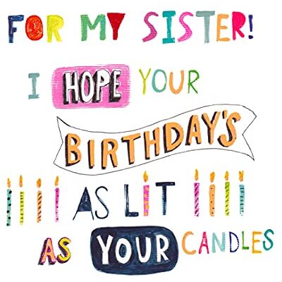 Emotional Rescue Carte d'anniversaire avec inscription « Sister » et « Lit Sis » Emotional Rescue Carte d'anniversaire avec inscription « Sister » et « Lit Sis »