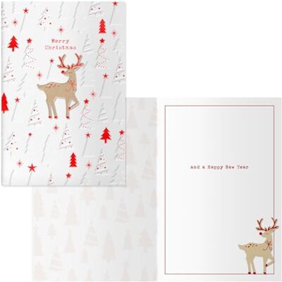 DOHE Cartes de vœux de Noël Lot de 6 unités Dimensions : 11,5 x 17 cm (fermée) Avec enveloppe pour ranger la carte Modèle Deer DOHE Cartes de vœux de Noël Lot de 6 unités Dimensions : 11,5 x 17 cm (fermée) Avec enveloppe pour ranger la carte Modèle Deer