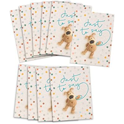 Boofle Just To Say Lot de 10 cartes pour lui/elle Motifs mignons Boofle Just To Say Lot de 10 cartes pour lui/elle Motifs mignons