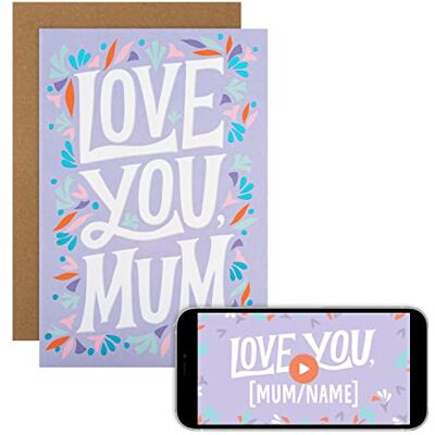Hallmark Video Greetings 25573953 Carte de vœux pour la fête des mères Motif Love You Multicolore Hallmark Video Greetings 25573953 Carte de vœux pour la fête des mères Motif Love You Multicolore