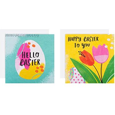 Hallmark Lot de 10 cartes de Pâques caritatives en 2 designs contemporains Hallmark Lot de 10 cartes de Pâques caritatives en 2 designs contemporains