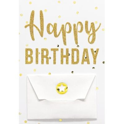 Perleberg Carte d'anniversaire BlingBling Happy Birthday 11,6 x 16,6 cm Perleberg Carte d'anniversaire BlingBling Happy Birthday 11,6 x 16,6 cm