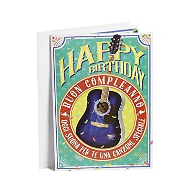 Carte d'anniversaire guitare - Carte de vœux Carte d'anniversaire guitare - Carte de vœux