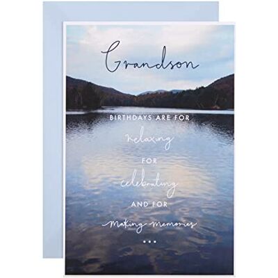 Hallmark Carte d'anniversaire pour petit-fils Design photographique contemporain Hallmark Carte d'anniversaire pour petit-fils Design photographique contemporain