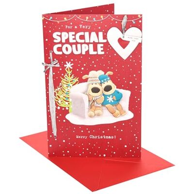 Boofle Carte de Noël pour un couple spécial Cadeaux de Noël Elle/Lui Design mignon Avec enveloppe 25,4 x 16,5 cm Boofle Carte de Noël pour un couple spécial Cadeaux de Noël Elle/Lui Design mignon Avec enveloppe 25,4 x 16,5 cm