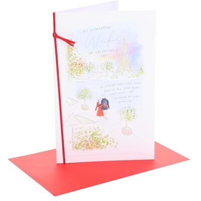 UK Greetings Carte de Saint-Valentin pour femme I Love You Presents Pour elle, filles, femmes Scène au bord de la rivière Paris avec motif Tour Eiffel Avec enveloppe 16,5 x 25,4 cm UK Greetings Carte de Saint-Valentin pour femme I Love You Presents Pour elle, filles, femmes Scène au bord de la rivière Paris avec motif Tour Eiffel Avec enveloppe 16,5 x 25,4 cm