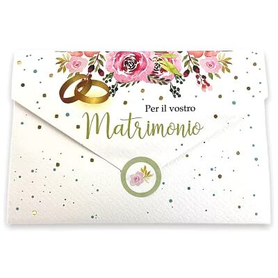Creative 96-253 Carte de mariage porte-argent, cadeau pour vœux de mariage, enveloppe intérieure incluse avec étiquette fermée enveloppe, 11 x 16 cm Creative 96-253 Carte de mariage porte-argent, cadeau pour vœux de mariage, enveloppe intérieure incluse avec étiquette fermée enveloppe, 11 x 16 cm
