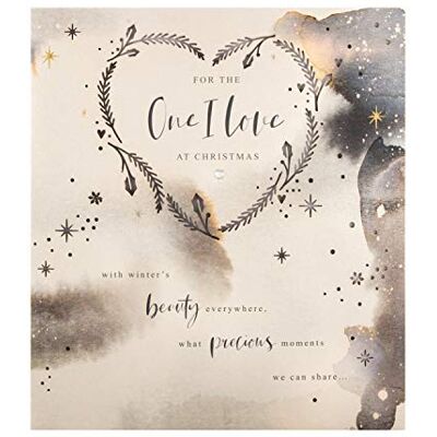 Hallmark Carte de Noël pour la personne que vous aimez – Design contemporain encre métallique marbrée Hallmark Carte de Noël pour la personne que vous aimez – Design contemporain encre métallique marbrée
