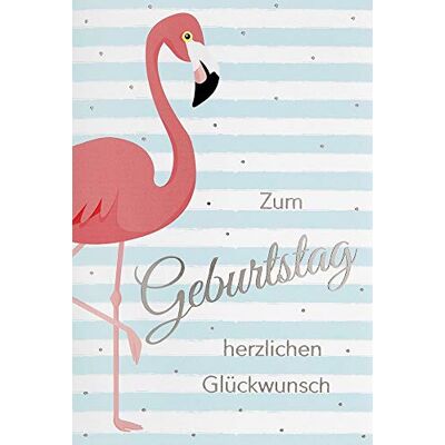Perleberg Carte d'anniversaire Basic Classic Flamingo 11,6 x 16,6 cm Perleberg Carte d'anniversaire Basic Classic Flamingo 11,6 x 16,6 cm