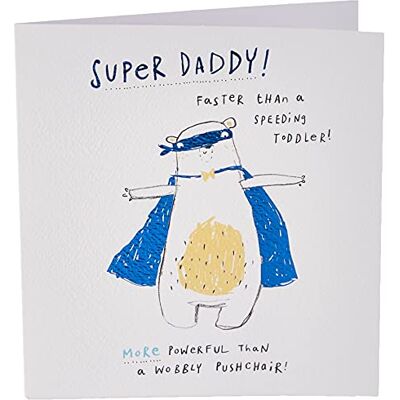 Hallmark Carte de fête des pères pour papa – Motif ours super papa mignon Hallmark Carte de fête des pères pour papa – Motif ours super papa mignon