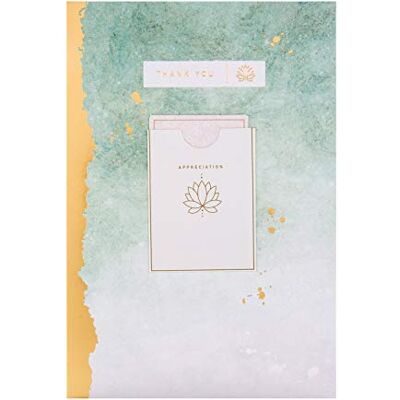 Hallmark 25526553 Carte de remerciement avec inscription « Keepsake » Motif contemporain marbré et feuille d'aluminium Hallmark 25526553 Carte de remerciement avec inscription « Keepsake » Motif contemporain marbré et feuille d'aluminium