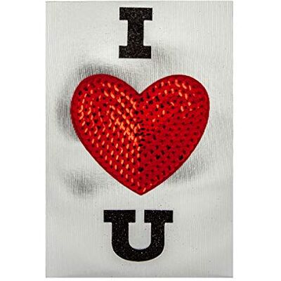 Hallmark Carte d'anniversaire d'amour – Collection Signature avec motif cœur à paillettes Hallmark Carte d'anniversaire d'amour – Collection Signature avec motif cœur à paillettes