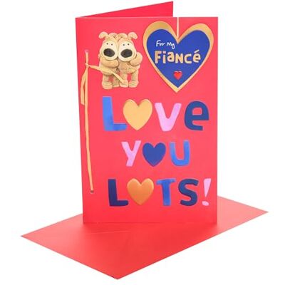 Boofle Carte de Saint-Valentin pour fiancé I Love You Presents Her/Lui Design mignon Avec enveloppe 16,5 x 25,4 cm Boofle Carte de Saint-Valentin pour fiancé I Love You Presents Her/Lui Design mignon Avec enveloppe 16,5 x 25,4 cm