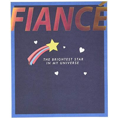 Hallmark Carte d'anniversaire pour fiancé Texte contemporain et motif arc-en-ciel Hallmark Carte d'anniversaire pour fiancé Texte contemporain et motif arc-en-ciel
