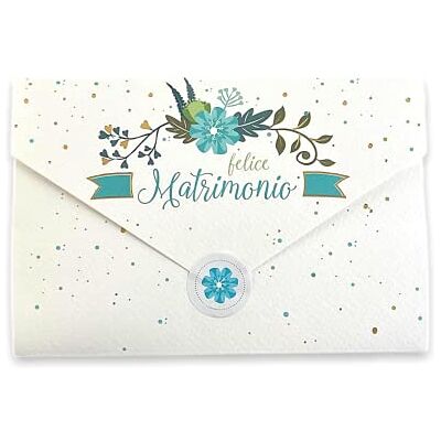 Creative 96-251 Carte de vœux pour mariage, porte-argent, enveloppe intérieure pour cadeau pour mariés, avec étiquette fermée, 11 x 16 cm, bleu fleur Creative 96-251 Carte de vœux pour mariage, porte-argent, enveloppe intérieure pour cadeau pour mariés, avec étiquette fermée, 11 x 16 cm, bleu fleur