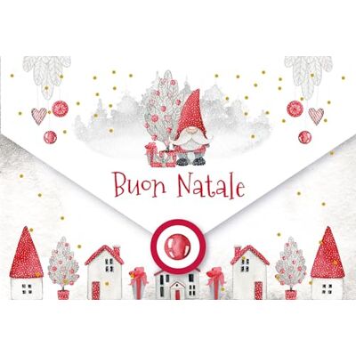 Creative Carte de vœux de Noël italienne format 16 x 11 porte-argent cadeau de Noël 96-912 Creative Carte de vœux de Noël italienne format 16 x 11 porte-argent cadeau de Noël 96-912