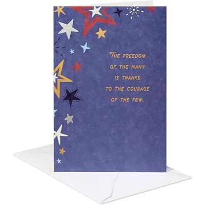 American Greetings Carte de remerciement pour militaires (Respect et gratitude) American Greetings Carte de remerciement pour militaires (Respect et gratitude)