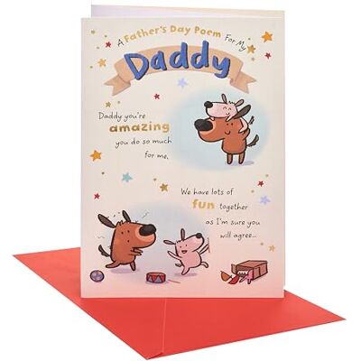 UK Greetings Carte de fête des pères pour papa Carte pour papa, grand-père, mari Lui, garçons, hommes Motif poème Avec enveloppe 14,9 x 22,9 cm UK Greetings Carte de fête des pères pour papa Carte pour papa, grand-père, mari Lui, garçons, hommes Motif poème Avec enveloppe 14,9 x 22,9 cm