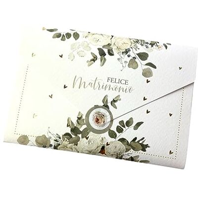 Creative Carte de vœux mariage porte-argent, enveloppe intérieure pour cadeau marié incluse avec étiquette fermée enveloppe, 11 x 16 cm 96-254 Creative Carte de vœux mariage porte-argent, enveloppe intérieure pour cadeau marié incluse avec étiquette fermée enveloppe, 11 x 16 cm 96-254