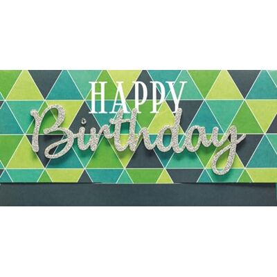 Perleberg Carte d'anniversaire Lettering Surprise – Happy Birthday – 11 x 22 cm Perleberg Carte d'anniversaire Lettering Surprise – Happy Birthday – 11 x 22 cm