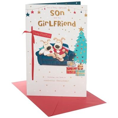 Boofle Carte de Noël pour fils et petite amie – Motif mignon Boofle Carte de Noël pour fils et petite amie – Motif mignon