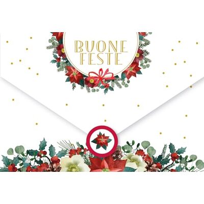 Creative Carte de vœux de Noël italienne format 16 x 11 porte-argent cadeau de Noël 96-909 Creative Carte de vœux de Noël italienne format 16 x 11 porte-argent cadeau de Noël 96-909