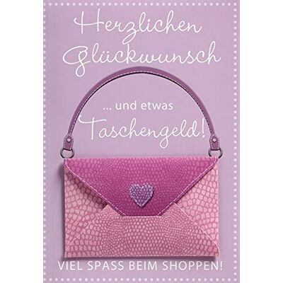 Perleberg Lifestyle Collection Carte pour cadeau en argent avec motif shopping et enveloppe Cartes de crédit avec enveloppe assortie Carte cadeau de 11,6 x 16,6 cm Perleberg Lifestyle Collection Carte pour cadeau en argent avec motif shopping et enveloppe Cartes de crédit avec enveloppe assortie Carte cadeau de 11,6 x 16,6 cm