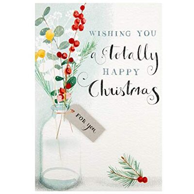 Hallmark Carte de Noël Motif feuillage festif contemporain Hallmark Carte de Noël Motif feuillage festif contemporain