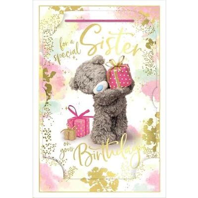 Me To You Bear Carte d'anniversaire holographique 3D pour sœur spéciale ALM93092 Me To You Bear Carte d'anniversaire holographique 3D pour sœur spéciale ALM93092