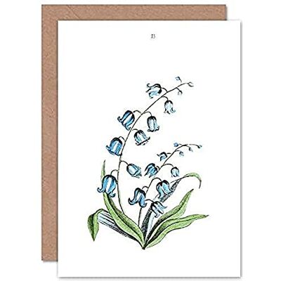 Carte de vœux avec illustration de jacinthes et fleurs avec enveloppe à l'intérieur de qualité supérieure Carte de vœux avec illustration de jacinthes et fleurs avec enveloppe à l'intérieur de qualité supérieure