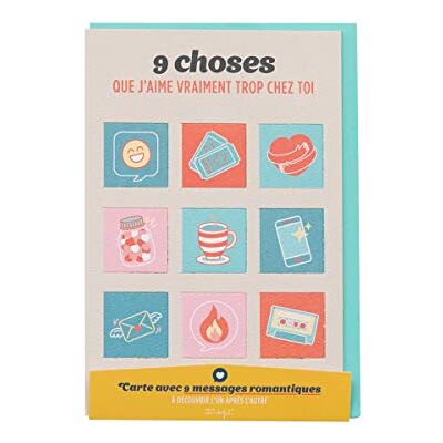 Mr. Wonderful Mr Wonderful Carte avec Messages Secrets 9 Choses Que j’Aime Vraiment trop chez toi Mr. Wonderful Mr Wonderful Carte avec Messages Secrets 9 Choses Que j’Aime Vraiment trop chez toi