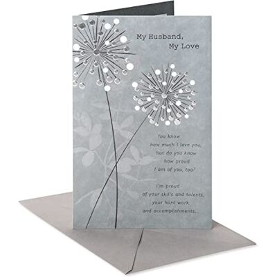 American Greetings Carte d'anniversaire pour mari (pissenlits) American Greetings Carte d'anniversaire pour mari (pissenlits)