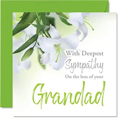 Stuff4 Carte de condoléances avec inscription « With Deepest Condoléances On The Loss Of Your Grandad » Cartes de condoléances Thinking of You pour adultes, 145 mm x 145 mm Stuff4 Carte de condoléances avec inscription « With Deepest Condoléances On The Loss Of Your Grandad » Cartes de condoléances Thinking of You pour adultes, 145 mm x 145 mm