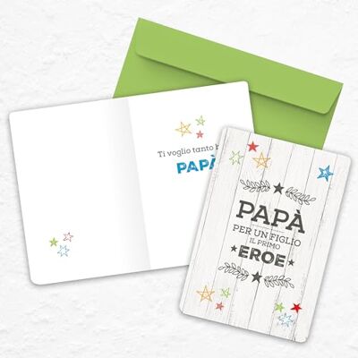 Creative Carte de vœux pape fête pape avec inscription papa pour un fils le vrai héros Creative Carte de vœux pape fête pape avec inscription papa pour un fils le vrai héros