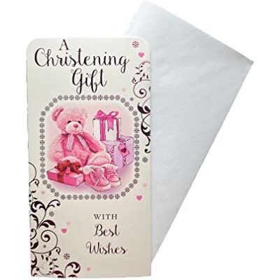Xpress Yourself Carte cadeau « E » Cadeau de baptême Comprend une enveloppe Motif ours en peluche rose et cadeaux Intérieur vierge pour les informations « From » et « to » Xpress Yourself Carte cadeau « E » Cadeau de baptême Comprend une enveloppe Motif ours en peluche rose et cadeaux Intérieur vierge pour les informations « From » et « to »