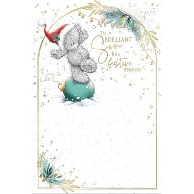 Me To You Tatty Teddy Carte de Noël Inscription To A Brilliant Son Tatty Teddy On Bauble 15,2 x 22,9 cm – Collection officielle Me To You Tatty Teddy Carte de Noël Inscription To A Brilliant Son Tatty Teddy On Bauble 15,2 x 22,9 cm – Collection officielle
