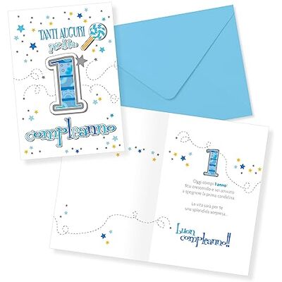 Creative Carte d'anniversaire 1 an enfant céleste 30-001 Creative Carte d'anniversaire 1 an enfant céleste 30-001
