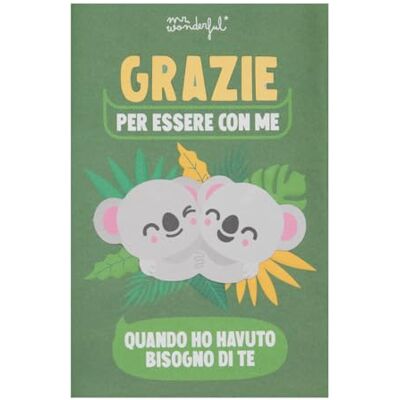 Mr. Wonderful Carte Merci d'être avec moi quand j'ai besoin de vous Carte avec message de remerciement Mr. Wonderful Carte Merci d'être avec moi quand j'ai besoin de vous Carte avec message de remerciement