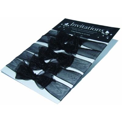 Paperstate Paper State Invitations Lot de 2 rubans noués à la main en Organza-Noir (Pack de 5) Paperstate Paper State Invitations Lot de 2 rubans noués à la main en Organza-Noir (Pack de 5)
