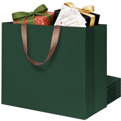 LVNRIDS 10 pièces Sac Cadeaux extra larges vert, 43 x 13 x 32 cm Sac Cadeau Extra Grand de Luxe avec poignée et carte, Sacs Cadeaux pour Anniversaire Noël Fête de Mariage Saint-Valentin LVNRIDS 10 pièces Sac Cadeaux extra larges vert, 43 x 13 x 32 cm Sac Cadeau Extra Grand de Luxe avec poignée et carte, Sacs Cadeaux pour Anniversaire Noël Fête de Mariage Saint-Valentin