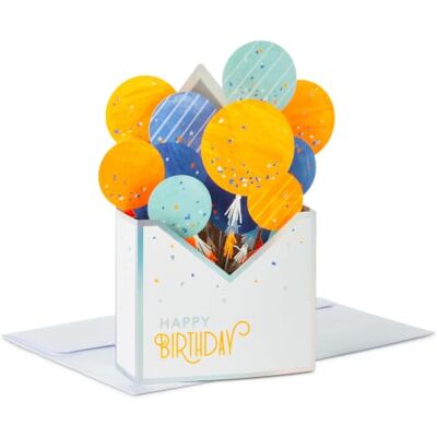 Hallmark Paper Wonder Carte d'anniversaire pop-up Motif bouquet de ballons Hallmark Paper Wonder Carte d'anniversaire pop-up Motif bouquet de ballons