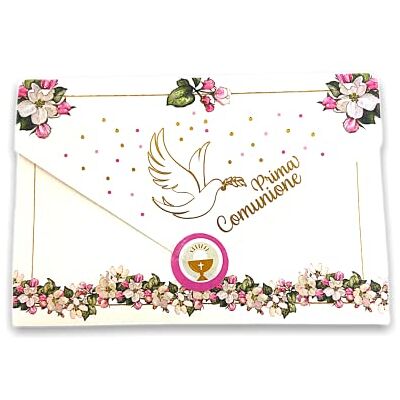 Creative HBGFTBqcb Carte de vœux de communion pour fille, porte-argent, avec étiquette fermée, 11 x 16 cm Creative HBGFTBqcb Carte de vœux de communion pour fille, porte-argent, avec étiquette fermée, 11 x 16 cm