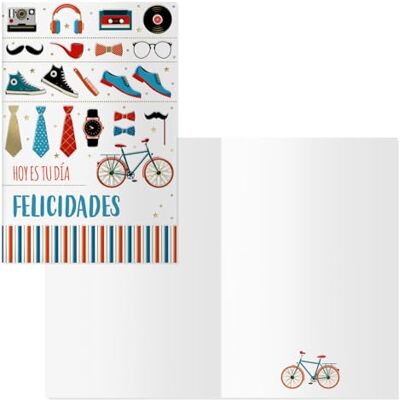 DOHE Carte de vœux pour la fête des pères, en papier, multicolore, 11,5 x 17 cm, 6 DOHE Carte de vœux pour la fête des pères, en papier, multicolore, 11,5 x 17 cm, 6