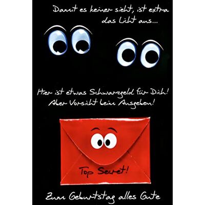 bsb Carte d'anniversaire 11,5 x 17,0 cm – Carte d'anniversaire de qualité supérieure avec enveloppe – Belles cartes d'anniversaire pour femmes et hommes – Cadeau en argent noir bsb Carte d'anniversaire 11,5 x 17,0 cm – Carte d'anniversaire de qualité supérieure avec enveloppe – Belles cartes d'anniversaire pour femmes et hommes – Cadeau en argent noir