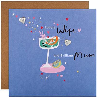 Hallmark Carte de fête des mères pour maman et femme Motif cocktail contemporain Bleu 25562822 Hallmark Carte de fête des mères pour maman et femme Motif cocktail contemporain Bleu 25562822