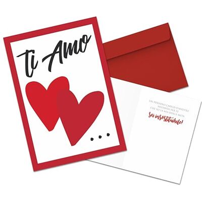 Creative Carte de vœux pour la Saint-Valentin format 17 x 12 avec inscription TIA MO Creative Carte de vœux pour la Saint-Valentin format 17 x 12 avec inscription TIA MO