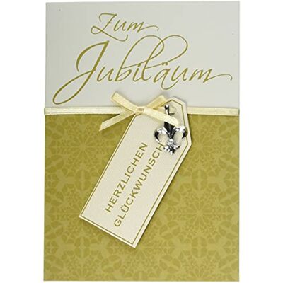 Perleberg Carte d'anniversaire Lifestyle 7740003-2 Carte avec texte en forme de fleur et nœud 11,6 x 16,6 cm Perleberg Carte d'anniversaire Lifestyle 7740003-2 Carte avec texte en forme de fleur et nœud 11,6 x 16,6 cm
