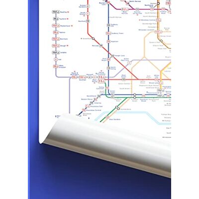Generic Buyartforless Poster de voyage Motif carte du métro de Londres 91,4 x 61 cm Generic Buyartforless Poster de voyage Motif carte du métro de Londres 91,4 x 61 cm