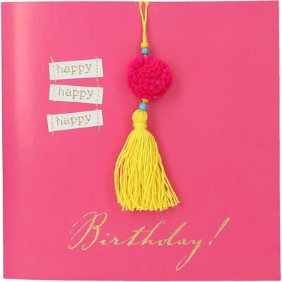 Depesche 13593.17 Paper Love Carte de vœux d'anniversaire pliante avec inscription assortie et designs colorés, sans texte à l'intérieur, carte pliante avec enveloppe Depesche 13593.17 Paper Love Carte de vœux d'anniversaire pliante avec inscription assortie et designs colorés, sans texte à l'intérieur, carte pliante avec enveloppe
